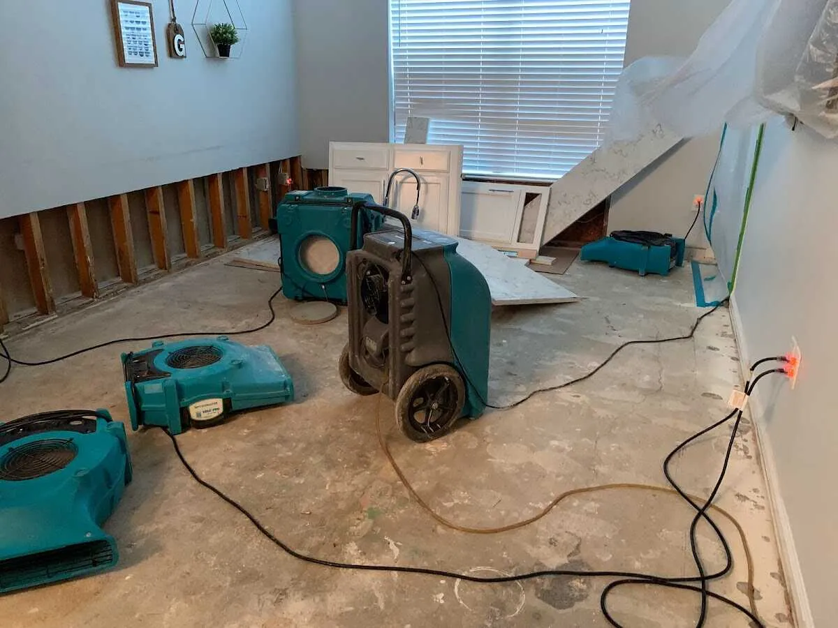 Dehumidifier in flood-cut room for Water Extraction & Removal in San Elizario